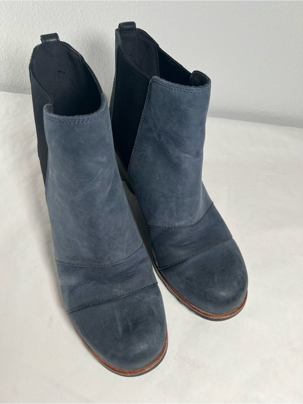 Sorel Women's Blue Leather Ankle Boots 11